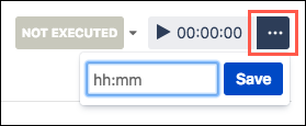 Testing time manual configuration